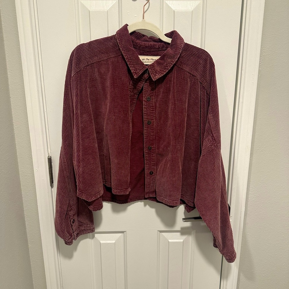 "We the Free" brand corduroy button-up shirt from Free People